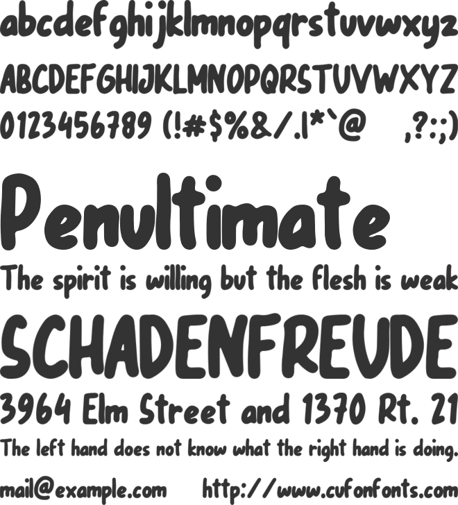 Pitbull font preview