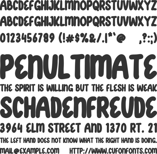 Frosted Cake font preview