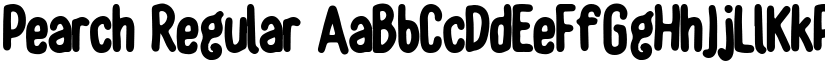 Pearch Regular font