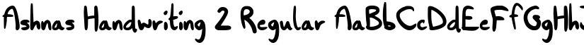 Ashnas Handwriting 2 Regular font