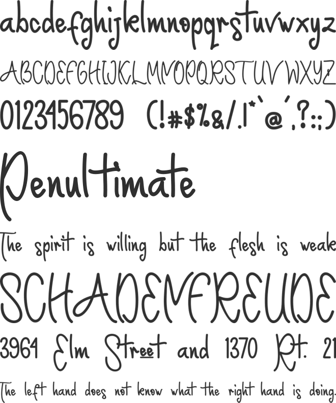 Santa Reindeer- PERSONAL USE font preview