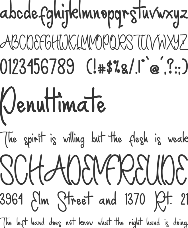 Santa Reindeer- PERSONAL USE font preview