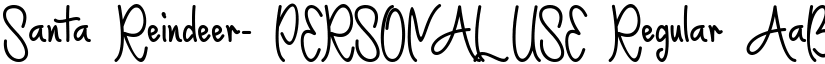 Santa Reindeer- PERSONAL USE Regular font