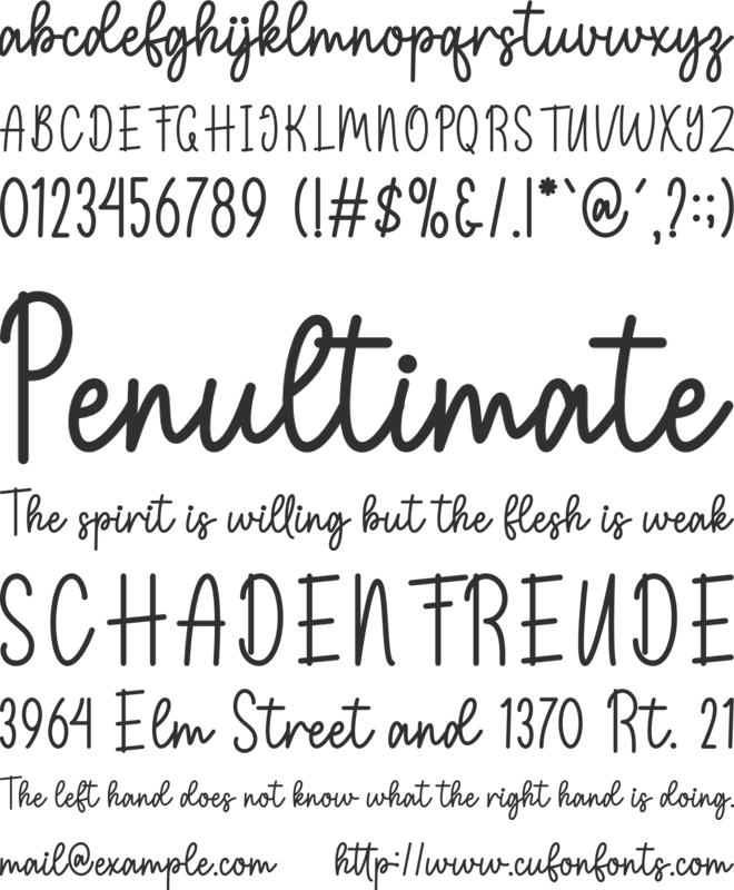 Melly Cute font preview