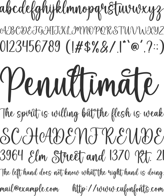 Almond Butter font preview