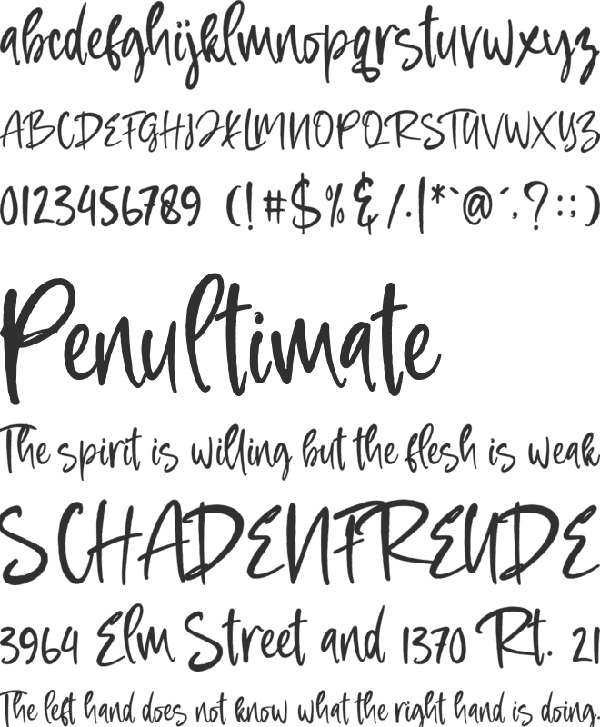 Love Squall font preview