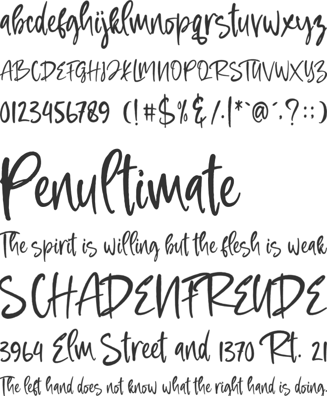 Love Squall font preview