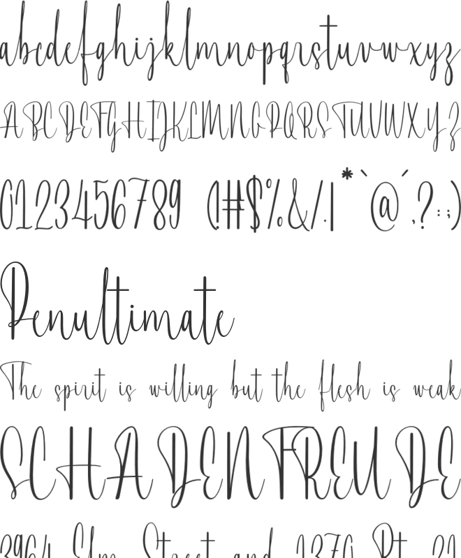 Bert Watson font preview