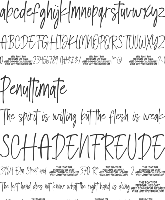 Dandelions_PERSONAL_USE_ONLY font preview