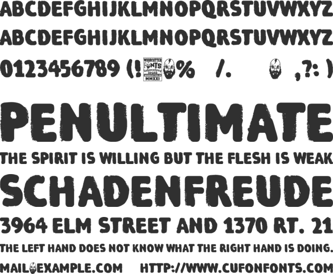 National Chaos font preview