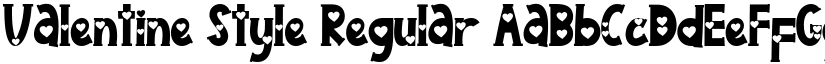 Valentine Style Regular font
