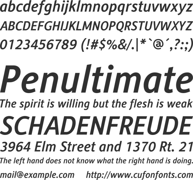 Alber Medium Italic font preview