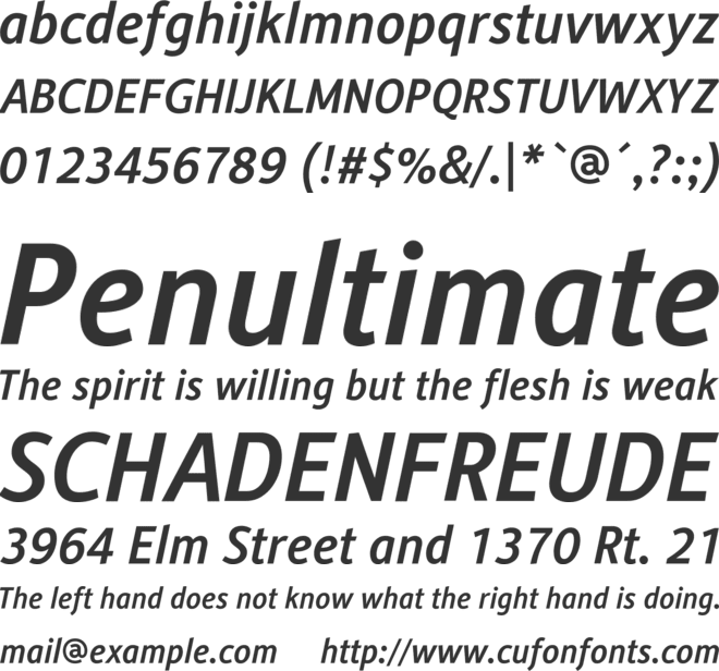 Alber Medium Italic font preview