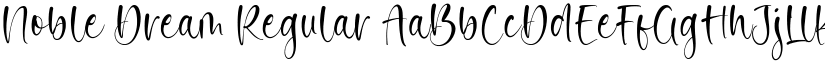 Noble Dream Regular font