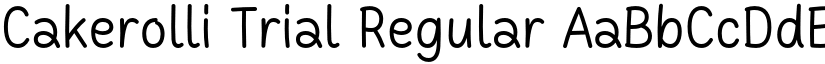 Cakerolli Trial Regular font
