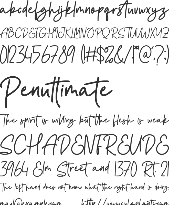 Yummyline font preview