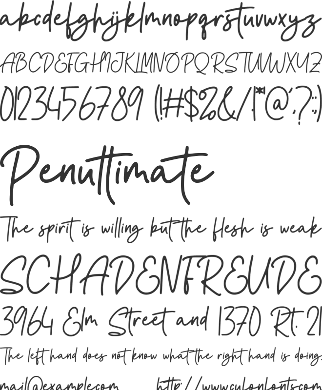 Yummyline font preview