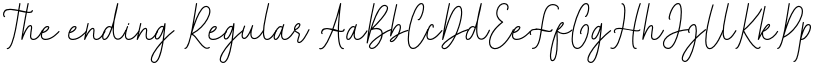 The ending Regular font