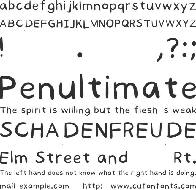 Sunny font preview