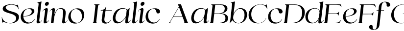 Selino Italic font