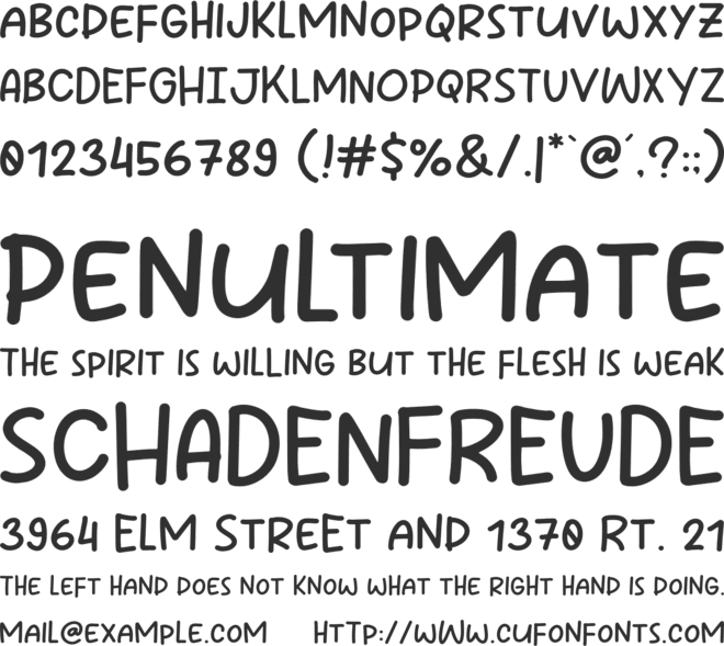 Chickenic font preview