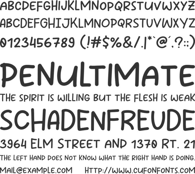 Chickenic font preview