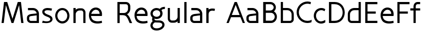 Masone Regular font