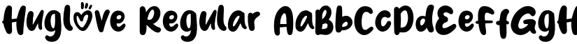 Huglove Regular font