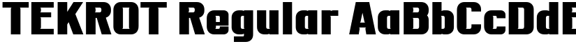TEKROT Regular font