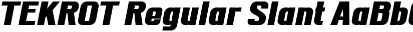 TEKROT Regular Slant font