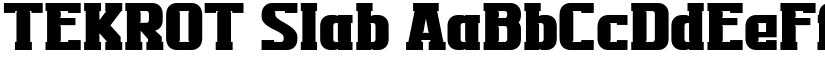 TEKROT Slab font