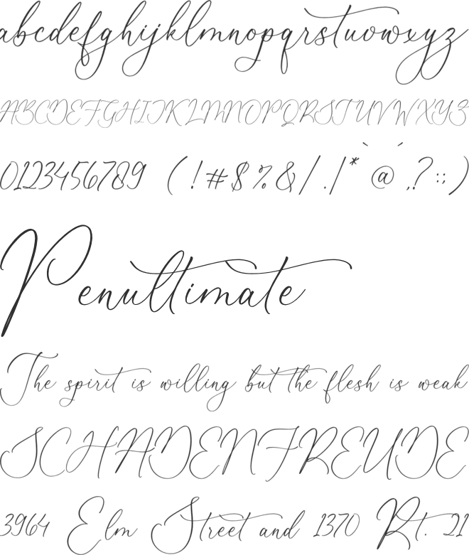 Beatrice Clorophil font preview