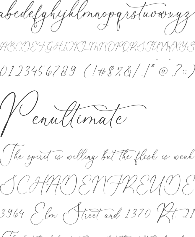Beatrice Clorophil font preview