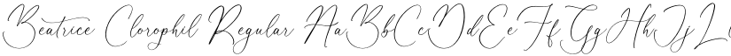 Beatrice Clorophil Regular font
