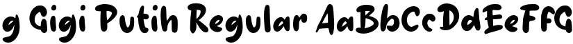 g Gigi Putih Regular font