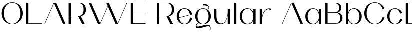 OLARWE Regular font