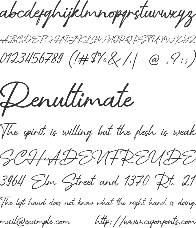 January Shine font preview