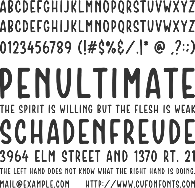 Crumble Bakery font preview