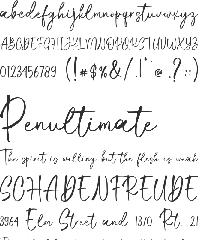 Imperfectly font preview