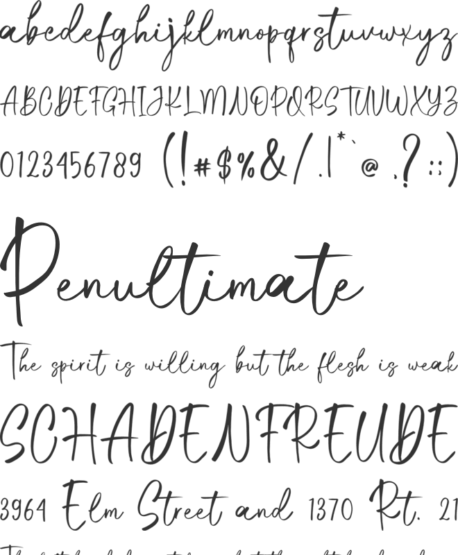 Imperfectly font preview
