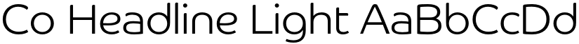 Co Headline Light font