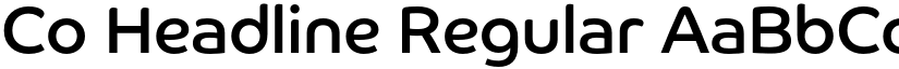 Co Headline Regular font