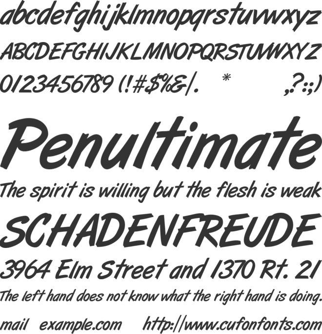 ArtBrush font preview