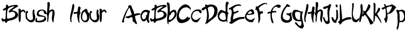 Brush Hour font