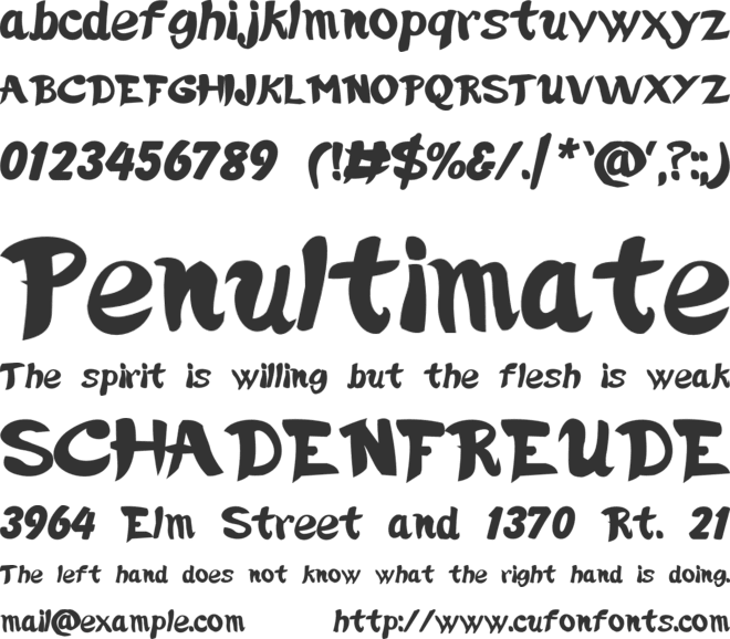 Un Americano A Parigi font preview