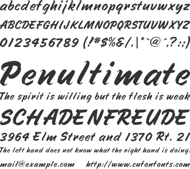 Speedline font preview