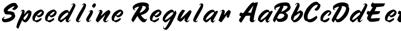 Speedline Regular font
