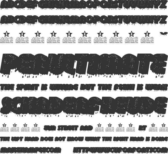 REDRIPS  PERSONAL USE font preview