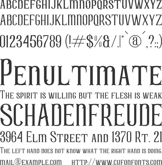 Hercules font preview