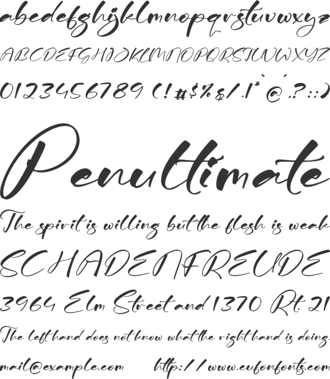 Ragflij font preview